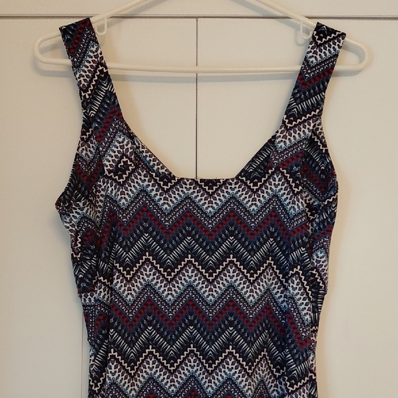 Blue High Low Sleeveless V-Neck Sundress - Picture 5 of 6